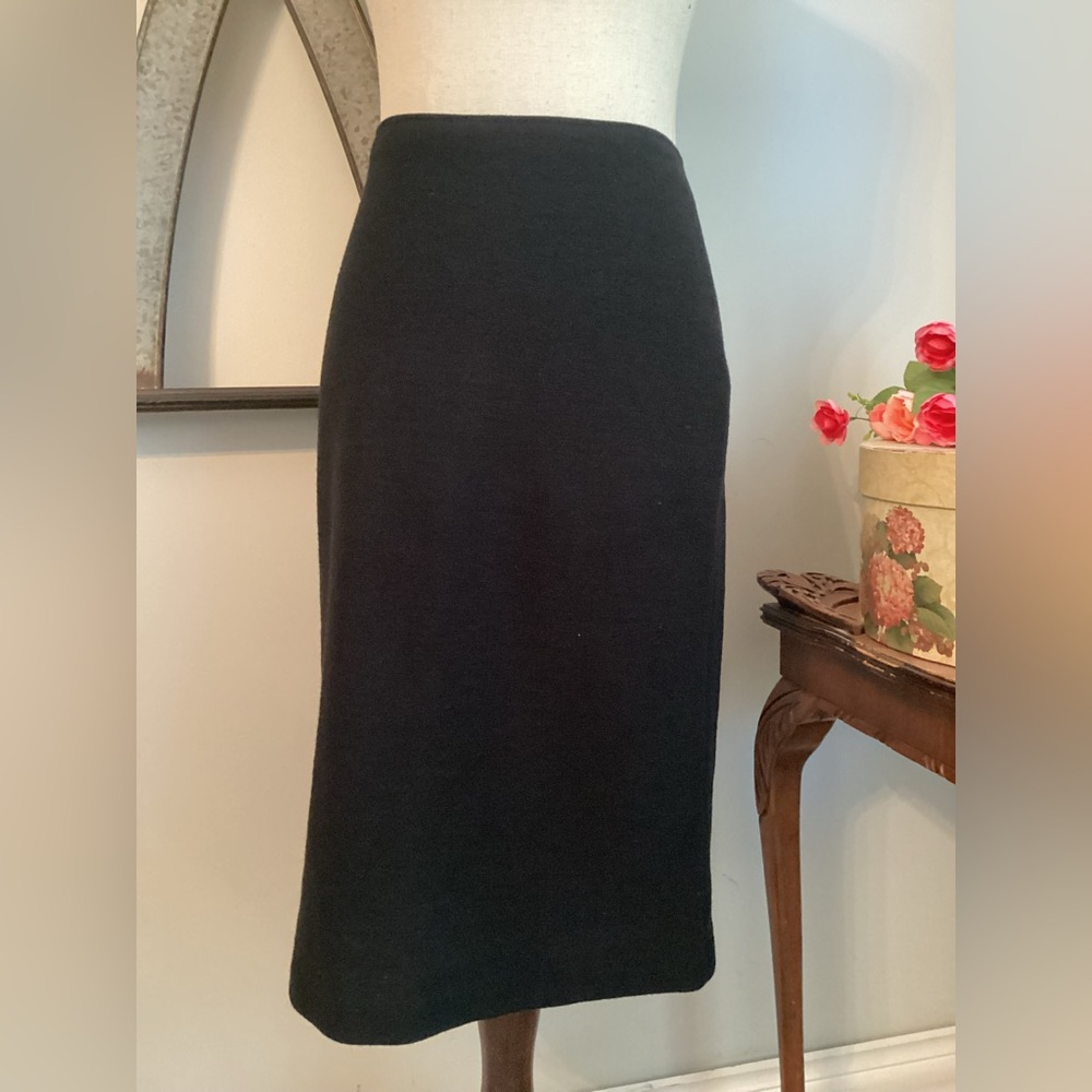 Armani Collezioni Black Wool Skirt